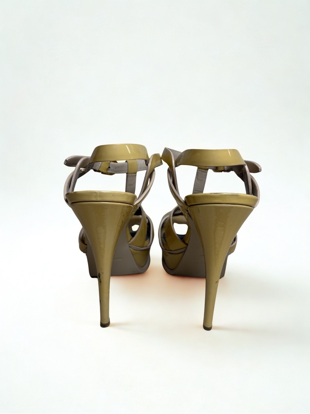 Saint Laurent Tribute Patent Leather Platform Sandals - Picture 3 of 5